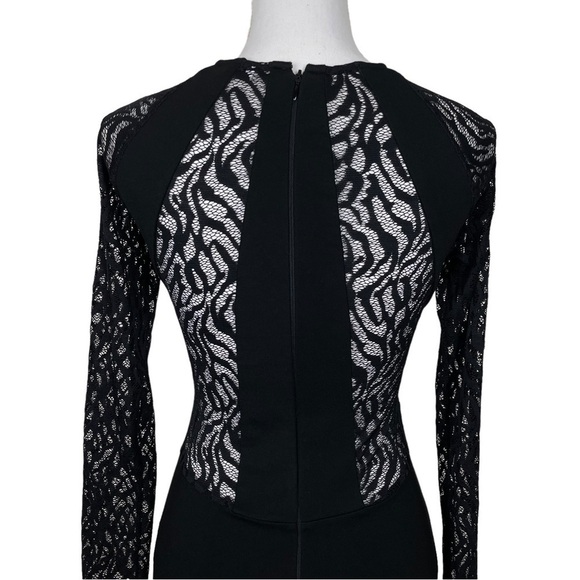 Parker Naomi Long Sleeve Lace Mini Dress in Black Size S - Picture 8 of 12